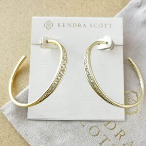 NEW Kendra Scott Gold Selena Hoop Earrings